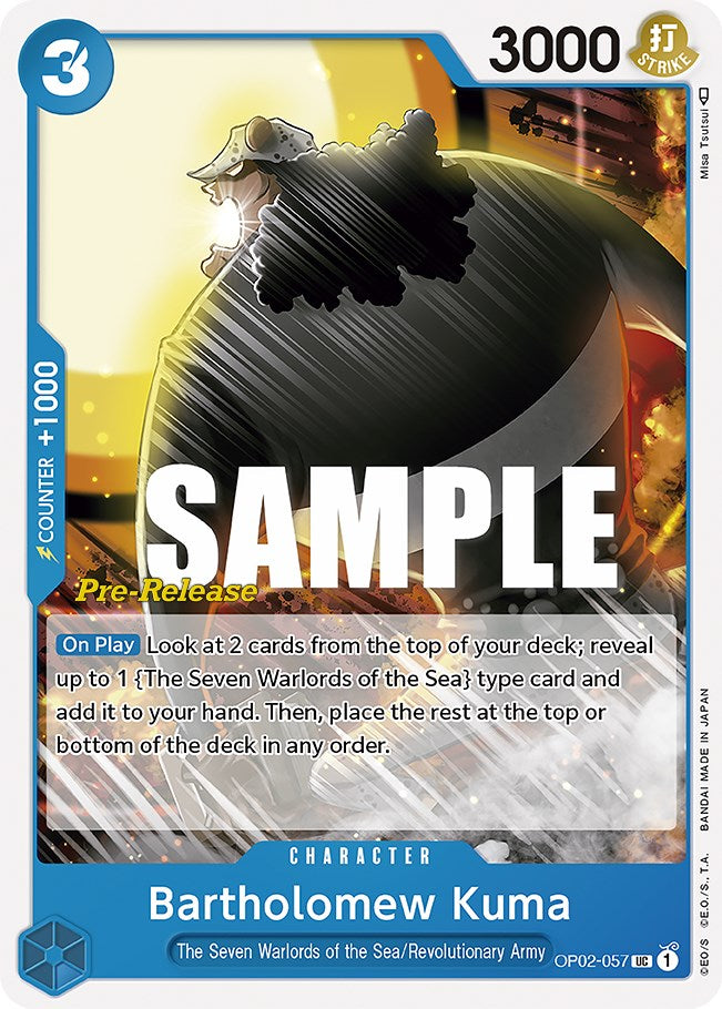 Bartholomew Kuma [Paramount War Pre-Release Cards] | Fandemonia Ltd