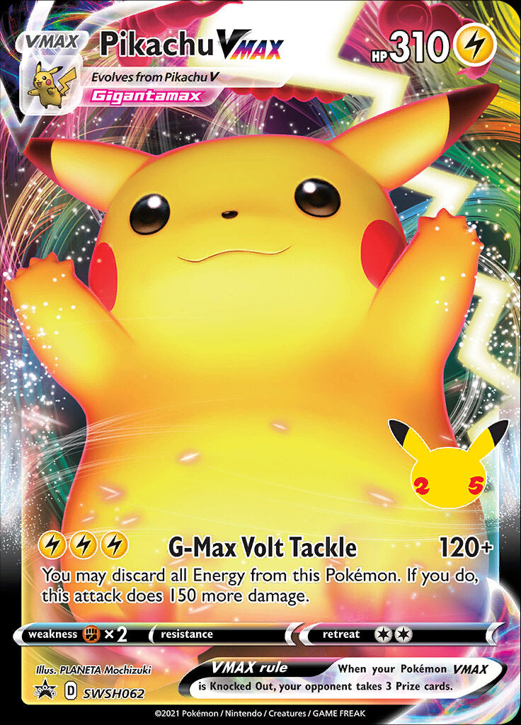 Pikachu VMAX (SWSH062) (Celebrations) [Sword & Shield: Black Star Promos] | Fandemonia Ltd