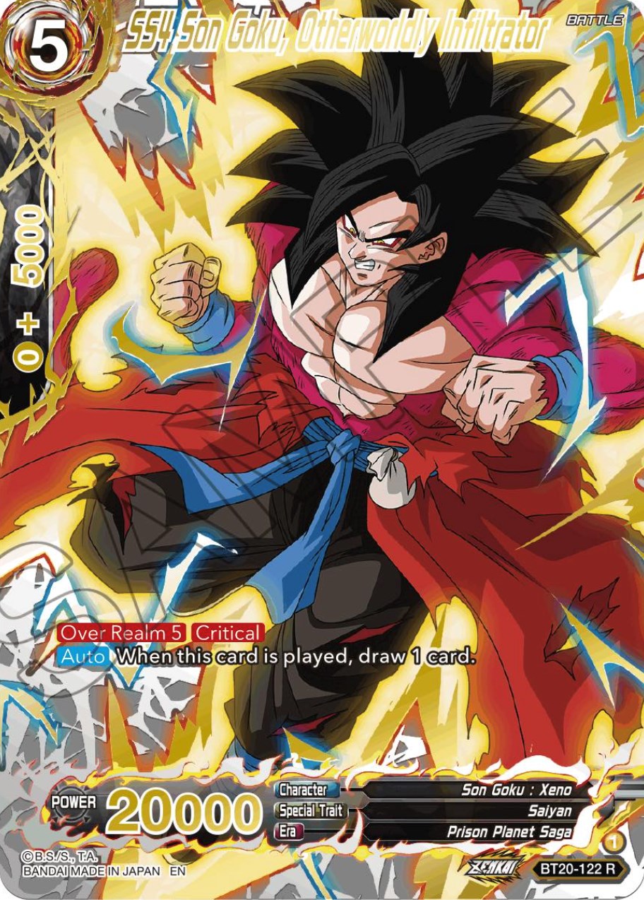 SS4 Son Goku, Otherworldly Infiltrator (Gold-Stamped) (BT20-122) [Power Absorbed] | Fandemonia Ltd