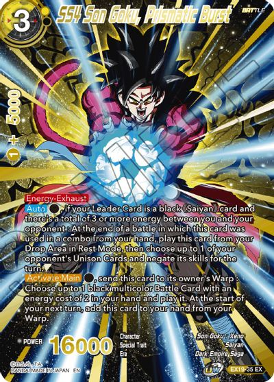 SS4 Son Goku, Prismatic Burst (EX19-35) [Special Anniversary Set 2021] | Fandemonia Ltd