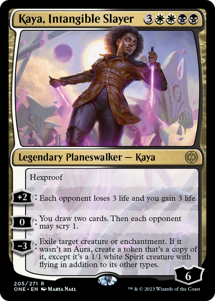 Kaya, Intangible Slayer (Promo Pack) [Phyrexia: All Will Be One Promos] | Fandemonia Ltd