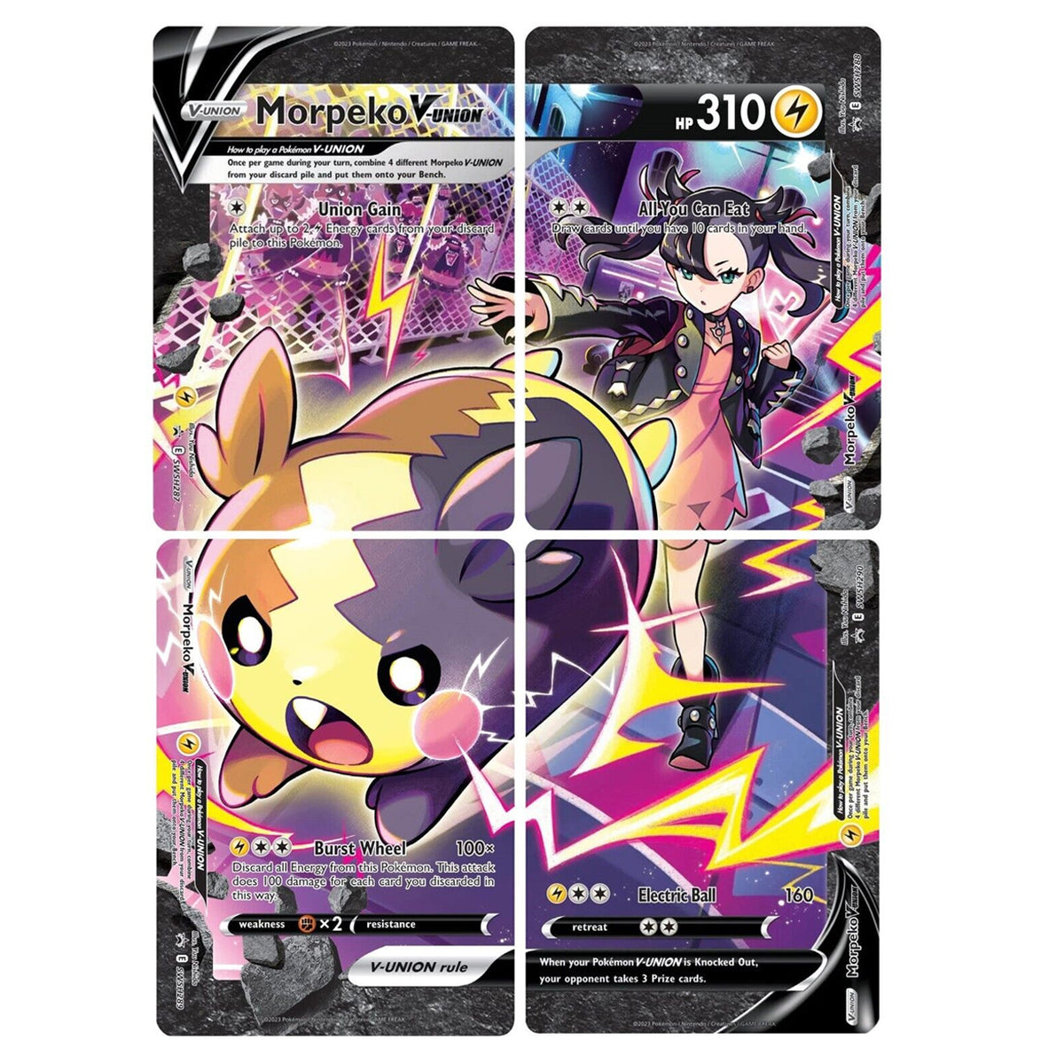 Morpeko V-Union (SWSH287-290) (Set of 4) [Sword & Shield: Black Star Promos] | Fandemonia Ltd