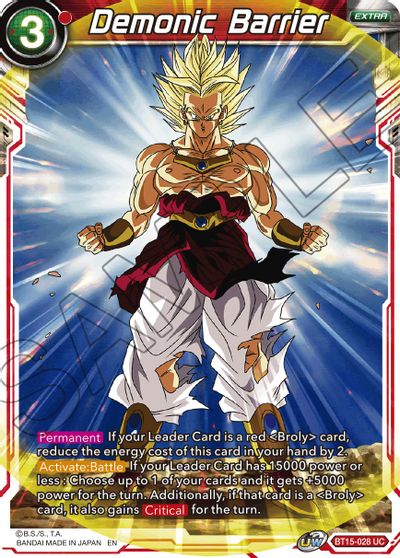 Demonic Barrier (BT15-028) [Saiyan Showdown] | Fandemonia Ltd