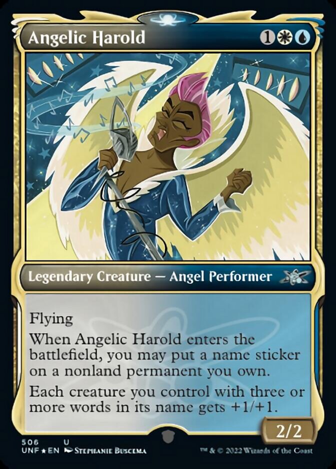 Angelic Harold (Showcase) (Galaxy Foil) [Unfinity] | Fandemonia Ltd