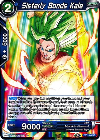 Sisterly Bonds Kale (XD1-04) [Assault of the Saiyans] | Fandemonia Ltd