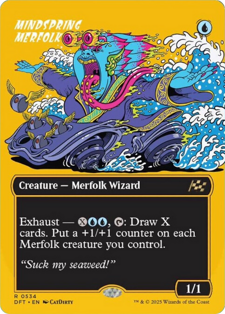 Mindspring Merfolk (Borderless) (First-Place Foil) [Aetherdrift] | Fandemonia Ltd