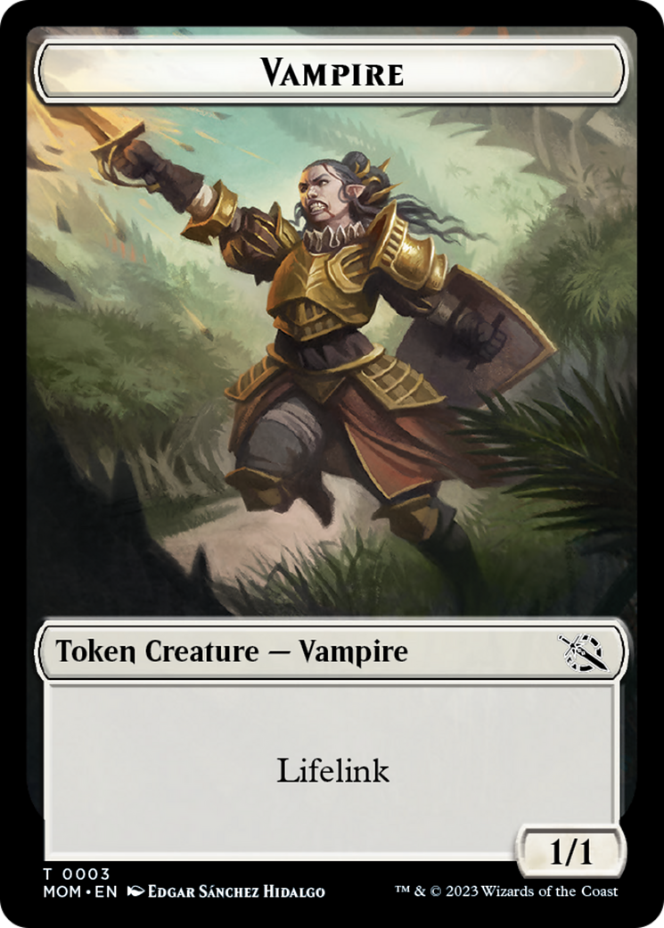 Warrior // Vampire Double-Sided Token [March of the Machine Tokens] | Fandemonia Ltd