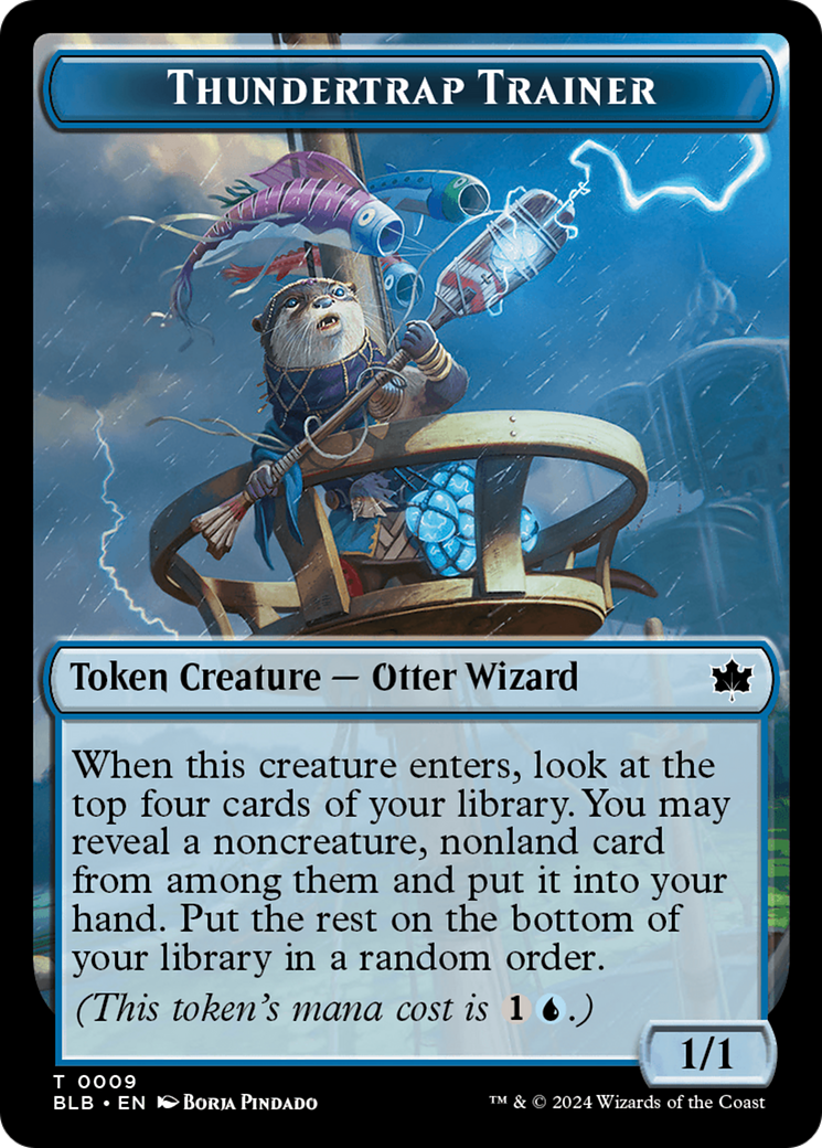 Snail // Thundertrap Trainer Double-Sided Token [Bloomburrow Tokens] | Fandemonia Ltd