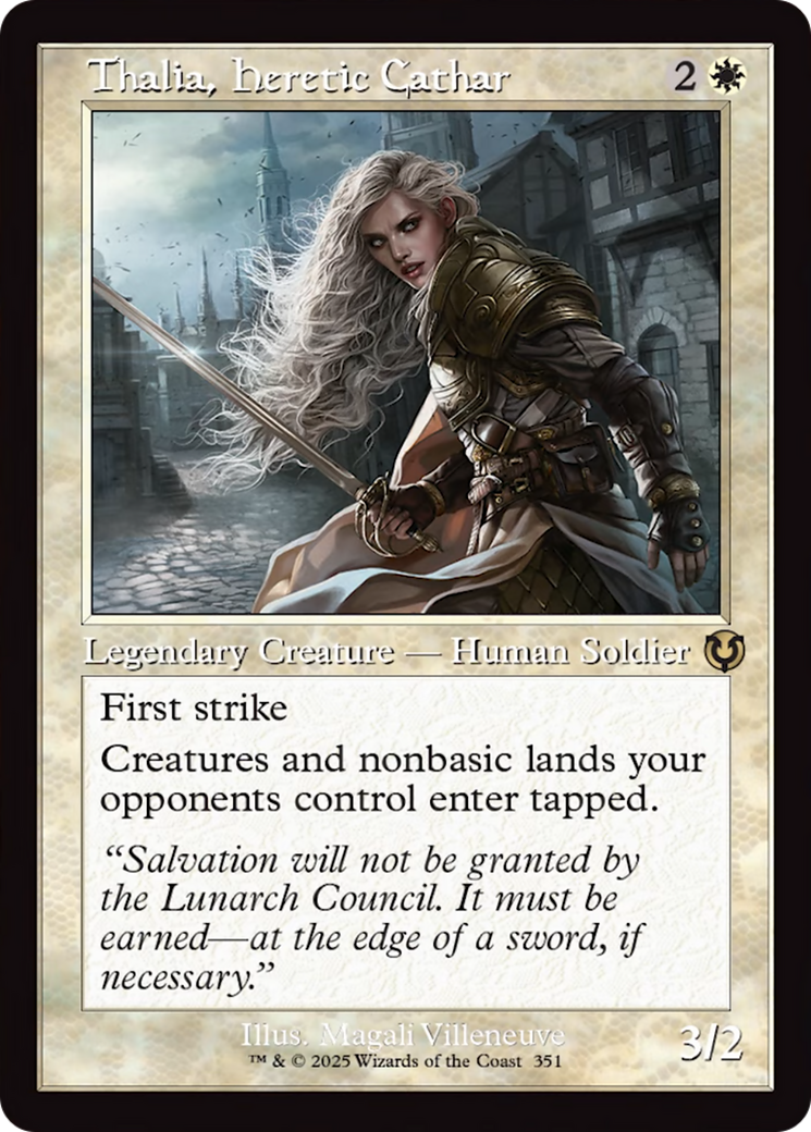 Thalia, Heretic Cathar (Retro Frame) [Innistrad Remastered] | Fandemonia Ltd