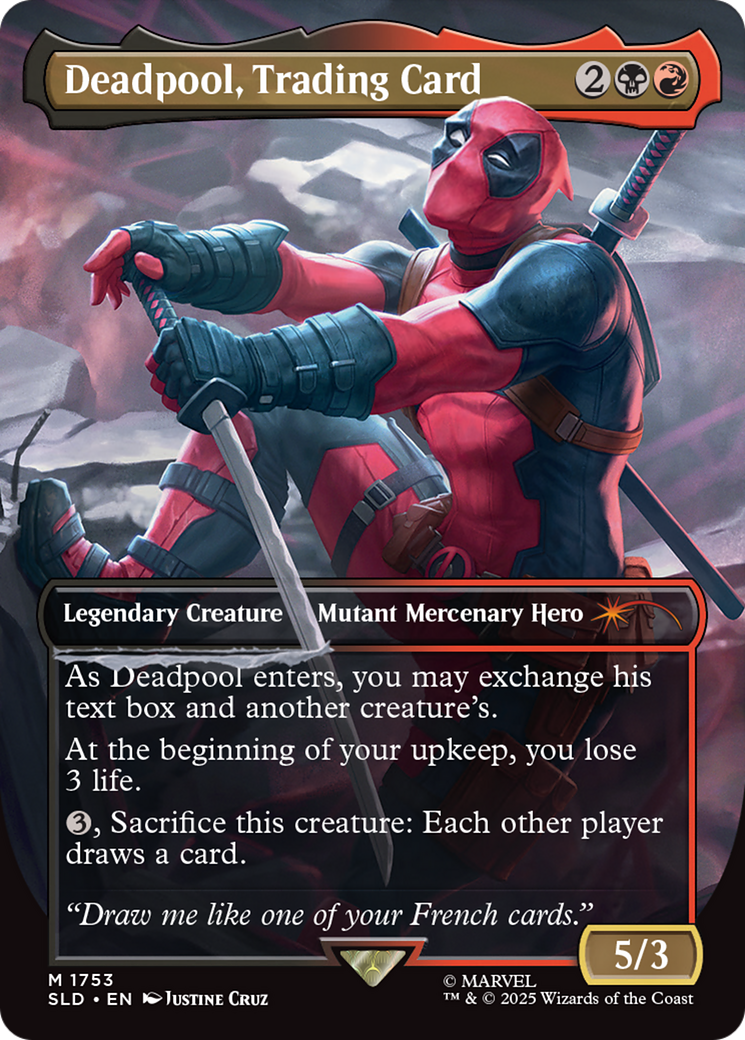 Deadpool, Trading Card (Rainbow Foil) [Secret Lair Drop Series] | Fandemonia Ltd