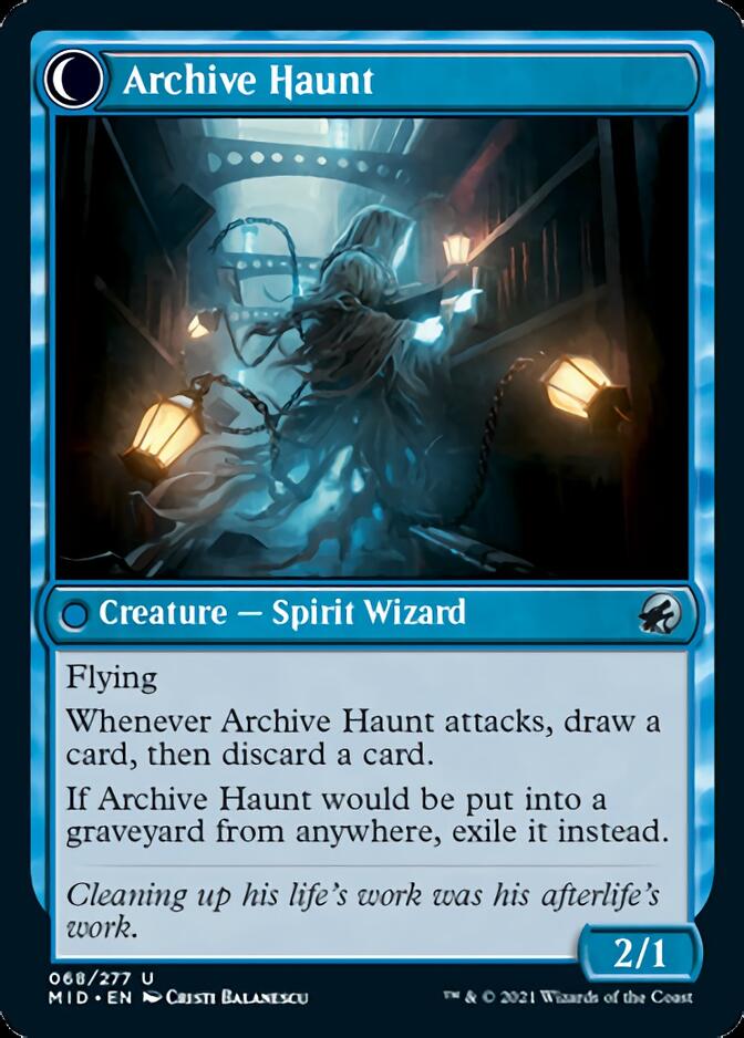 Overwhelmed Archivist // Archive Haunt [Innistrad: Midnight Hunt] | Fandemonia Ltd