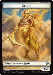 Spirit (0006) // Spirit (0007) Double-Sided Token [Tarkir: Dragonstorm Tokens] | Fandemonia Ltd