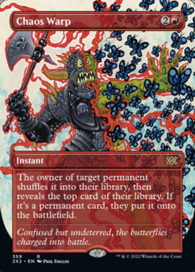 Chaos Warp (Borderless Alternate Art) [Double Masters 2022] | Fandemonia Ltd