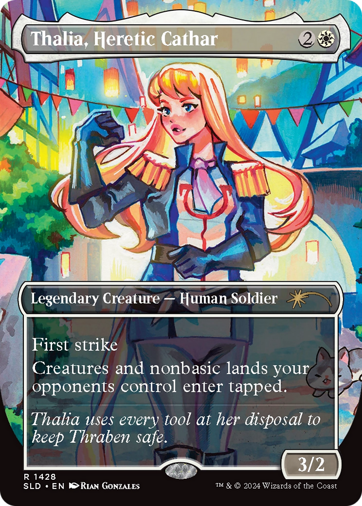 Thalia, Heretic Cathar (Rainbow Foil) [Secret Lair Drop Series] | Fandemonia Ltd