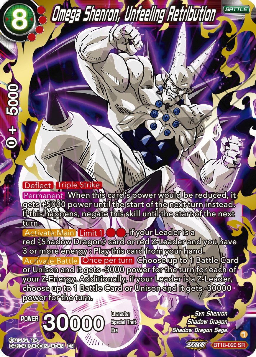 Omega Shenron, Unfeeling Retribution (BT18-020) [Dawn of the Z-Legends] | Fandemonia Ltd