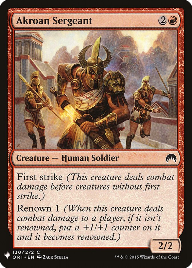 Akroan Sergeant [Mystery Booster] | Fandemonia Ltd