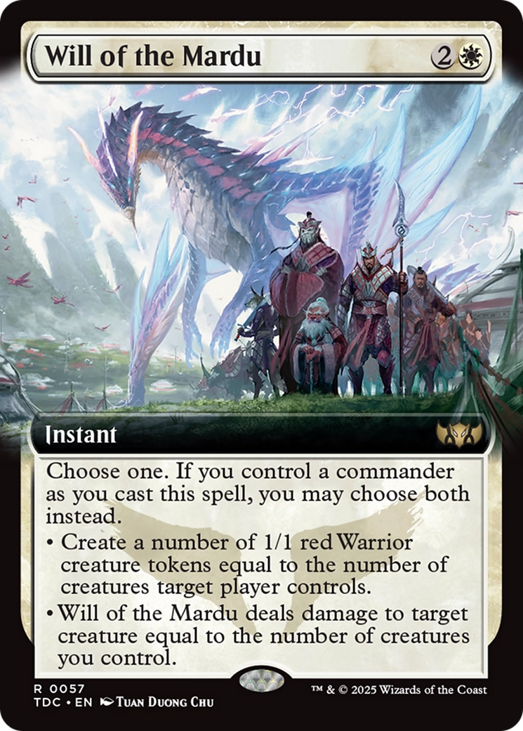 Will of the Mardu (Extended Art) [Tarkir: Dragonstorm Commander] | Fandemonia Ltd