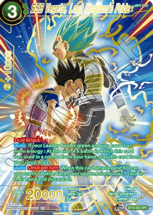 SSB Vegeta, Lost Kingdom's Pride (SPR) (BT16-052) [Realm of the Gods] | Fandemonia Ltd