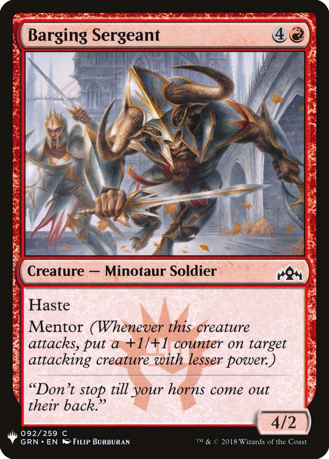 Barging Sergeant [Mystery Booster] | Fandemonia Ltd