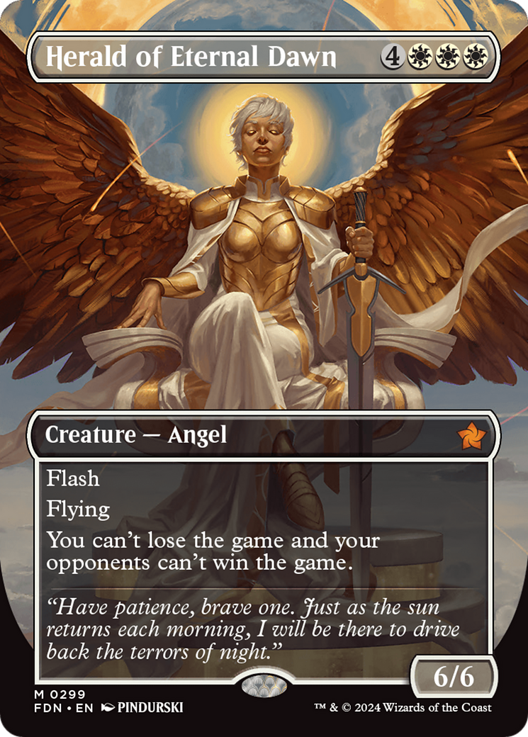 Herald of Eternal Dawn (Borderless) [Foundations] | Fandemonia Ltd