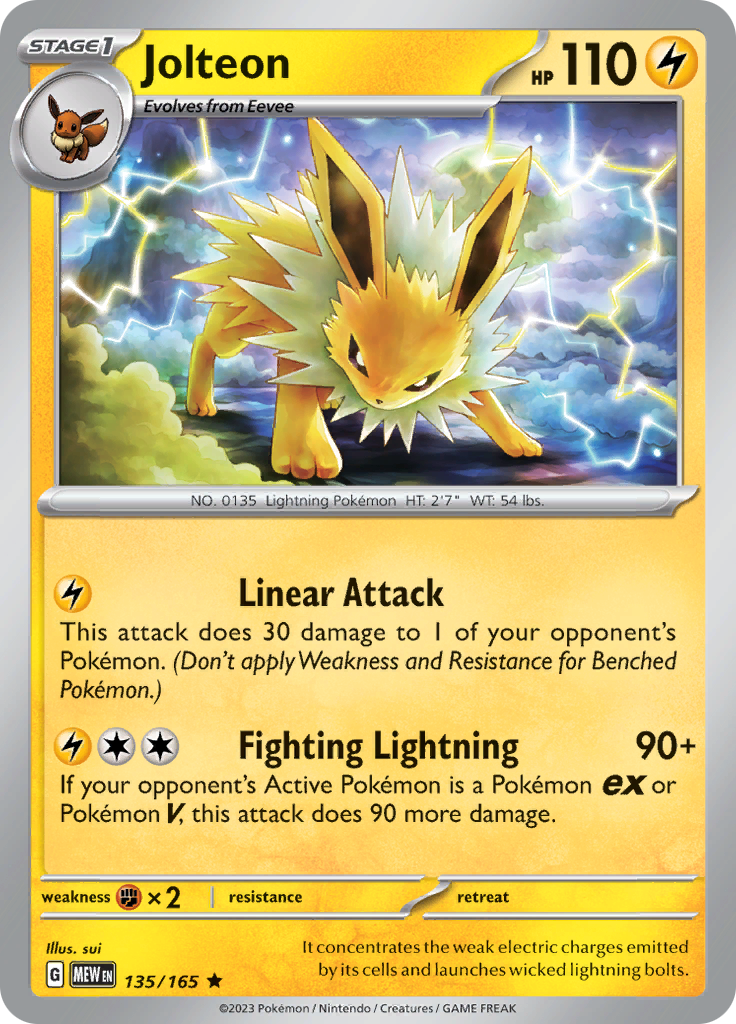 Jolteon (135/165) [Scarlet & Violet 151] | Fandemonia Ltd