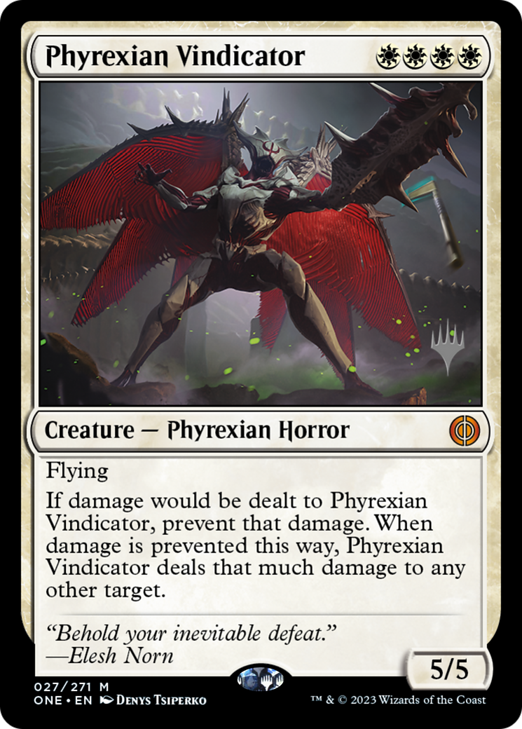 Phyrexian Vindicator (Promo Pack) [Phyrexia: All Will Be One Promos] | Fandemonia Ltd