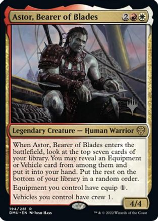 Astor, Bearer of Blades (Promo Pack) [Dominaria United Promos] | Fandemonia Ltd