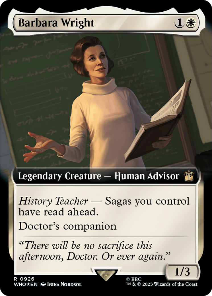 Barbara Wright (Extended Art) (Surge Foil) [Doctor Who] | Fandemonia Ltd
