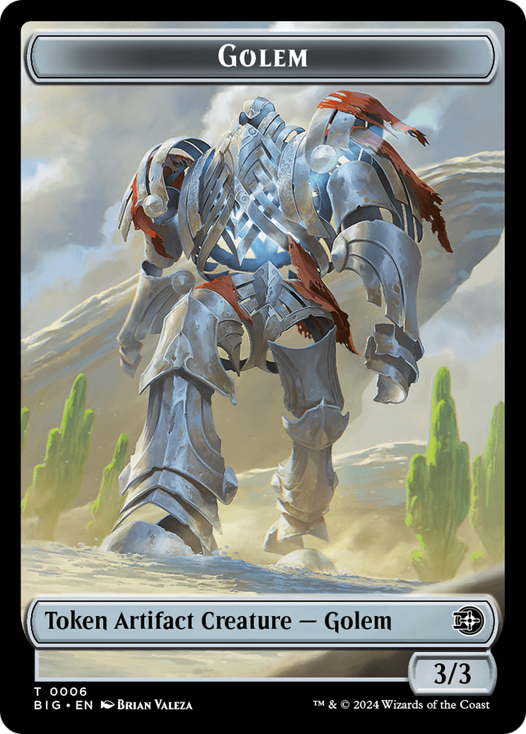 Golem Token [Outlaws of Thunder Junction: The Big Score Tokens] | Fandemonia Ltd