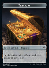Kor Warrior // Treasure Double-Sided Token [Commander Legends: Battle for Baldur's Gate Tokens] | Fandemonia Ltd