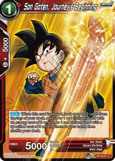 Son Goten, Journey's Beginning (BT15-011) [Saiyan Showdown] | Fandemonia Ltd