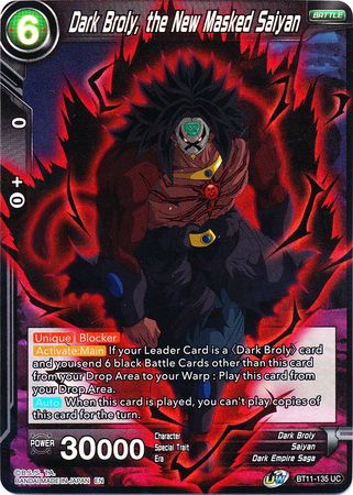 Dark Broly, the New Masked Saiyan (BT11-135) [Vermilion Bloodline 2nd Edition] | Fandemonia Ltd