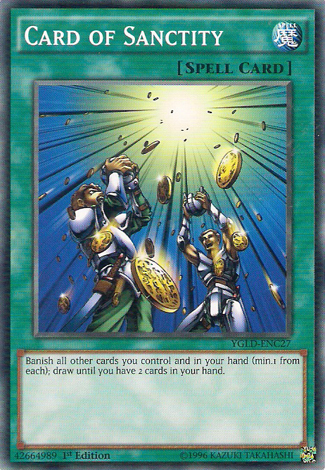 Card of Sanctity [YGLD-ENC27] Common | Fandemonia Ltd
