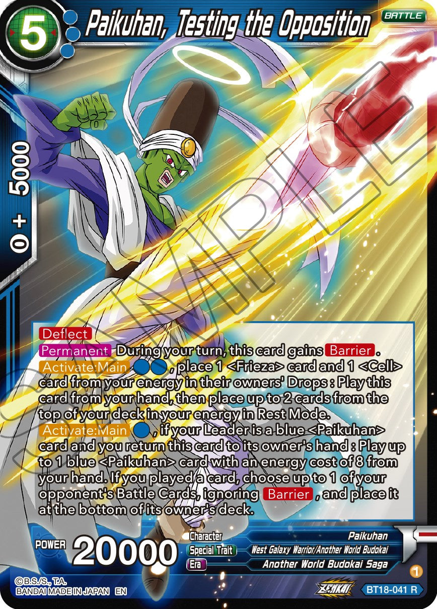 Paikuhan, Testing the Opposition (BT18-041) [Dawn of the Z-Legends] | Fandemonia Ltd