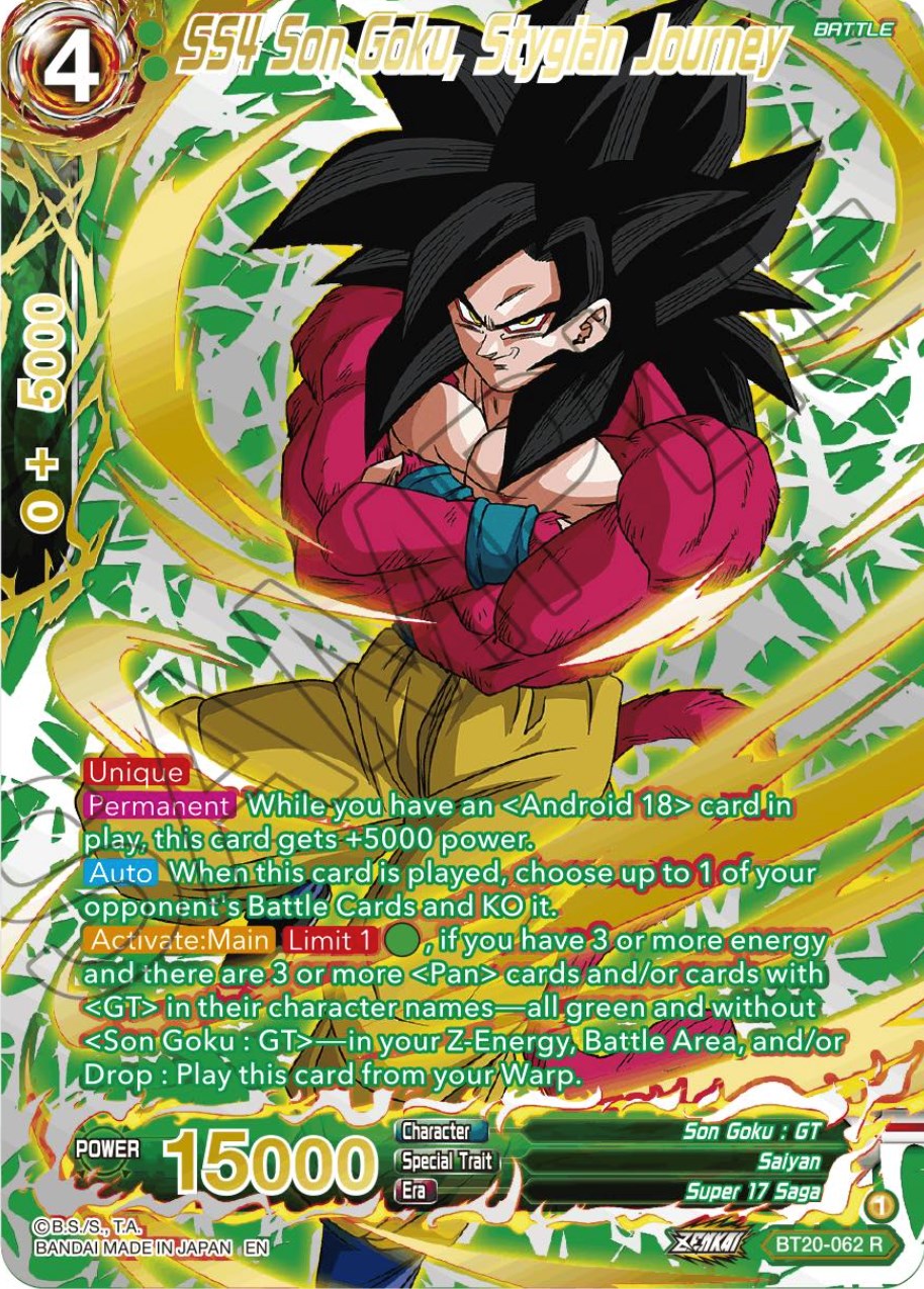 SS4 Son Goku, Stygian Journey (Gold-Stamped) (BT20-062) [Power Absorbed] | Fandemonia Ltd