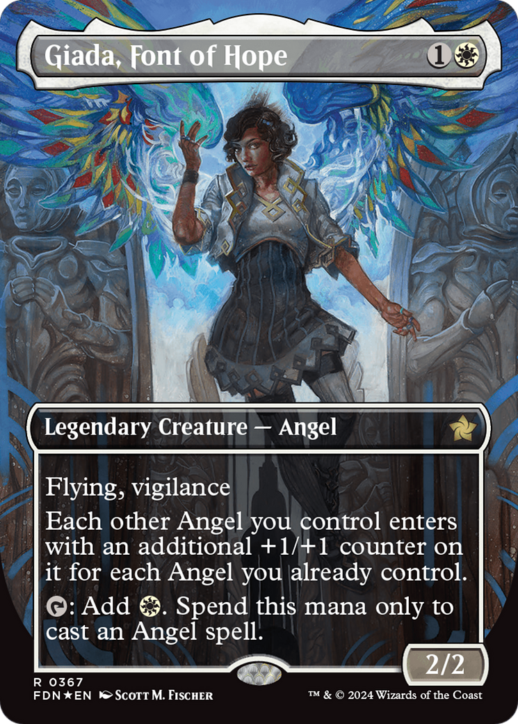 Giada, Font of Hope (Borderless) (Mana Foil) [Foundations] | Fandemonia Ltd