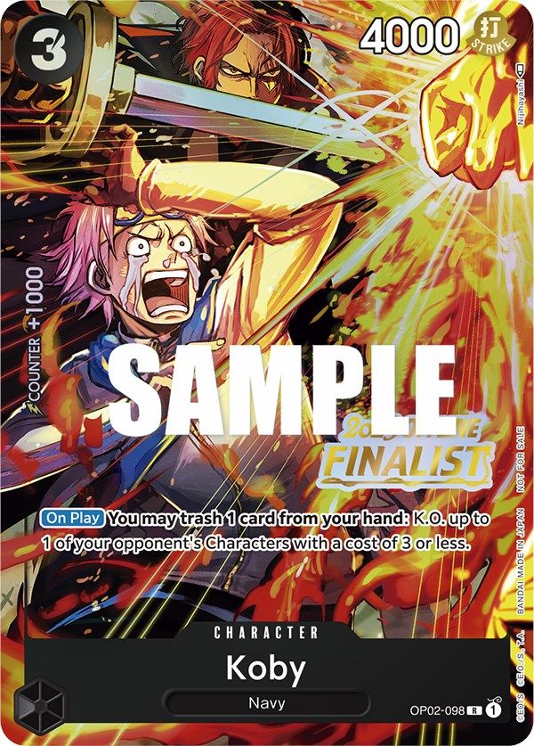 Koby (Offline Regional 2023) [Finalist] [One Piece Promotion Cards] | Fandemonia Ltd
