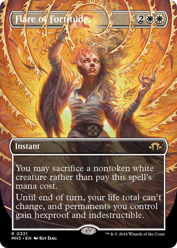 Flare of Fortitude (Borderless) [Modern Horizons 3] | Fandemonia Ltd