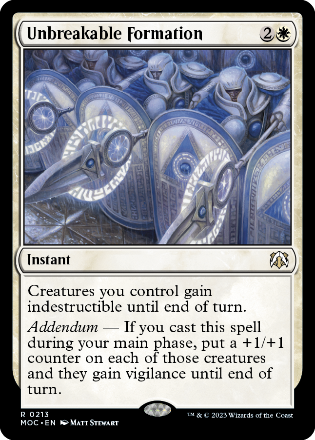 Unbreakable Formation [March of the Machine Commander] | Fandemonia Ltd