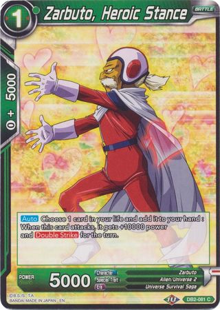 Zarbuto, Heroic Stance (Reprint) (DB2-081) [Battle Evolution Booster] | Fandemonia Ltd