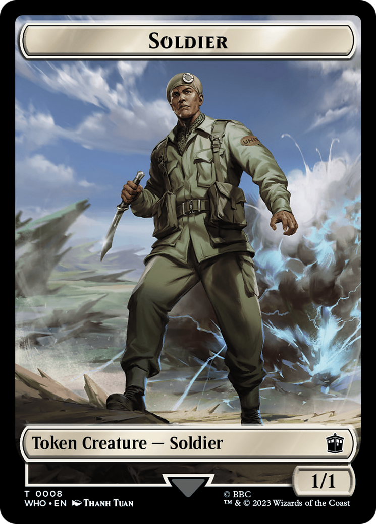 Soldier // Mutant Double-Sided Token [Doctor Who Tokens] | Fandemonia Ltd