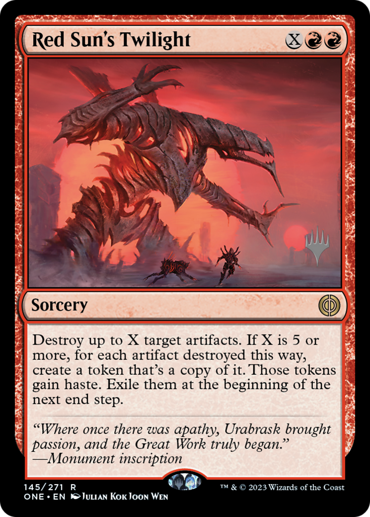 Red Sun's Twilight (Promo Pack) [Phyrexia: All Will Be One Promos] | Fandemonia Ltd