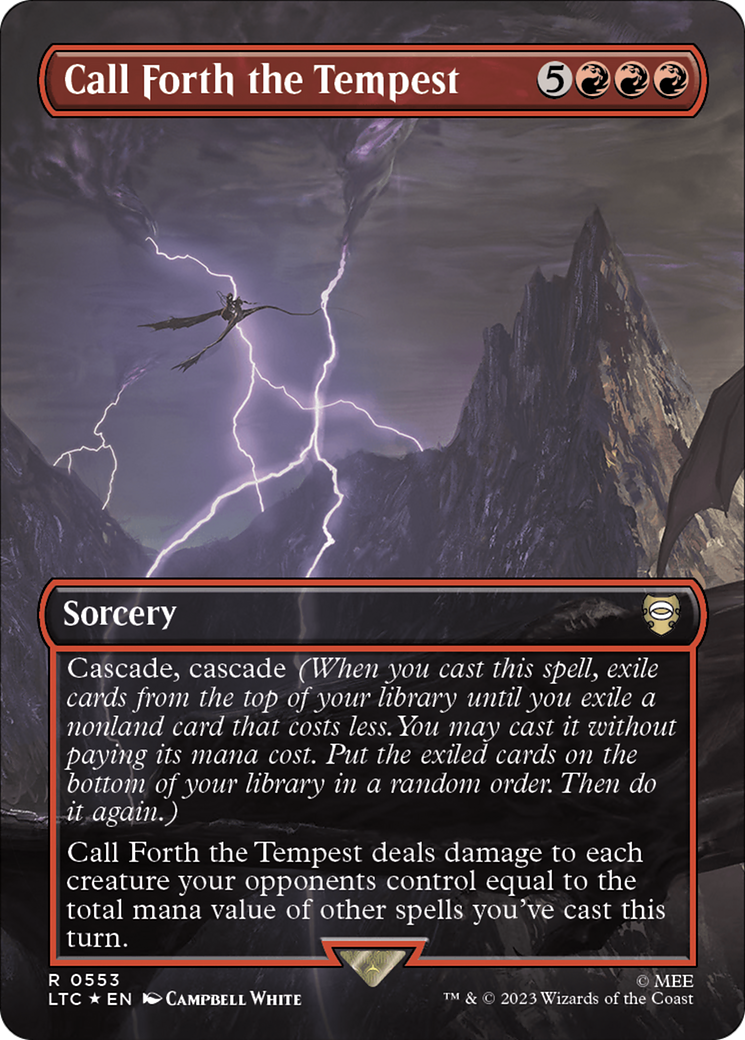 Call Forth the Tempest (Borderless) (Surge Foil) [The Lord of the Rings: Tales of Middle-Earth Commander] | Fandemonia Ltd