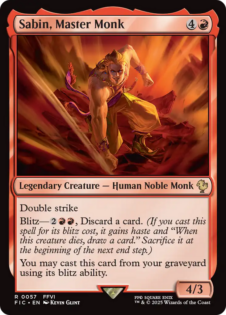 Sabin, Master Monk [FINAL FANTASY Commander] | Fandemonia Ltd