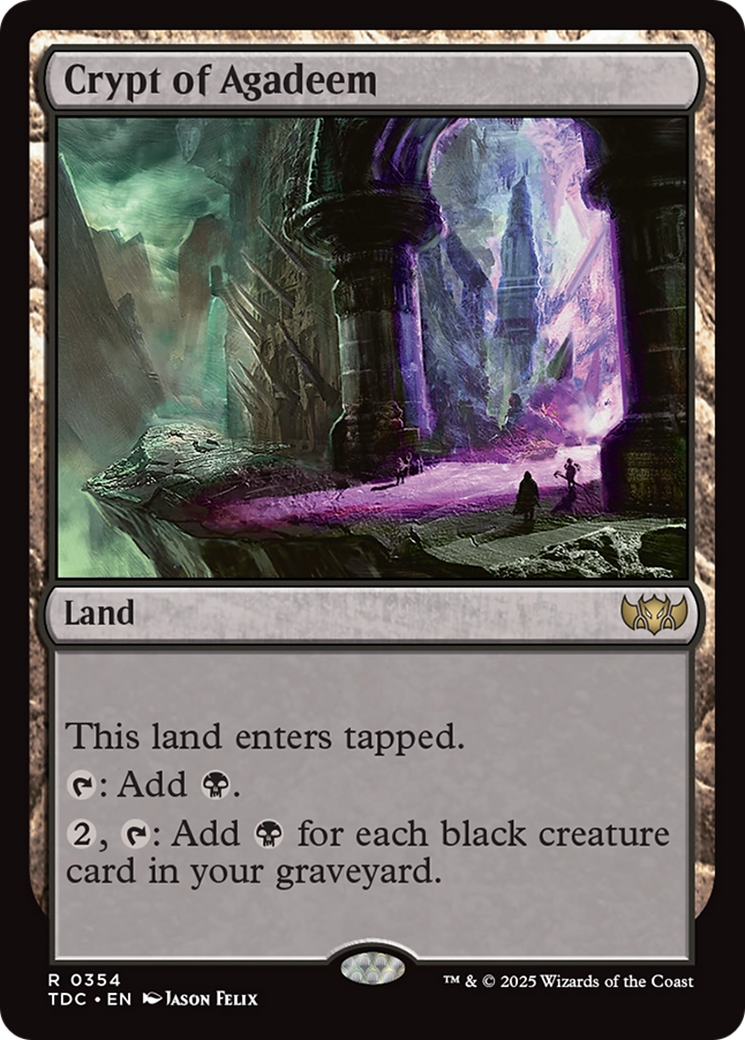 Crypt of Agadeem [Tarkir: Dragonstorm Commander] | Fandemonia Ltd