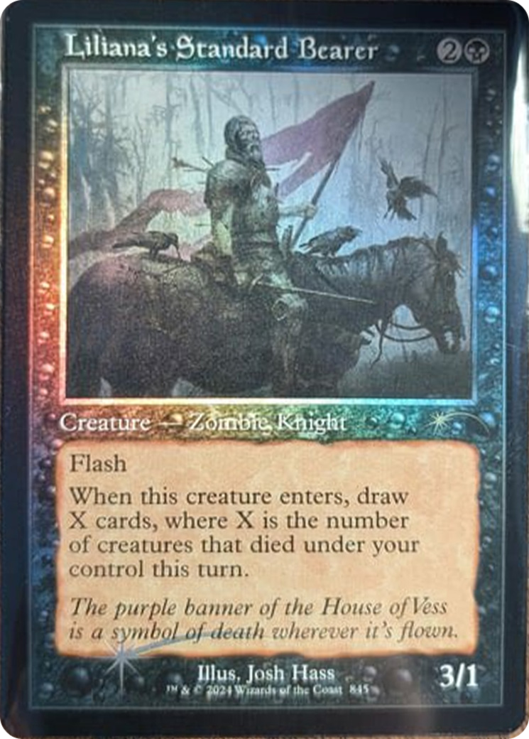 Liliana's Standard Bearer (Retro Frame) [Secret Lair Drop Series] | Fandemonia Ltd