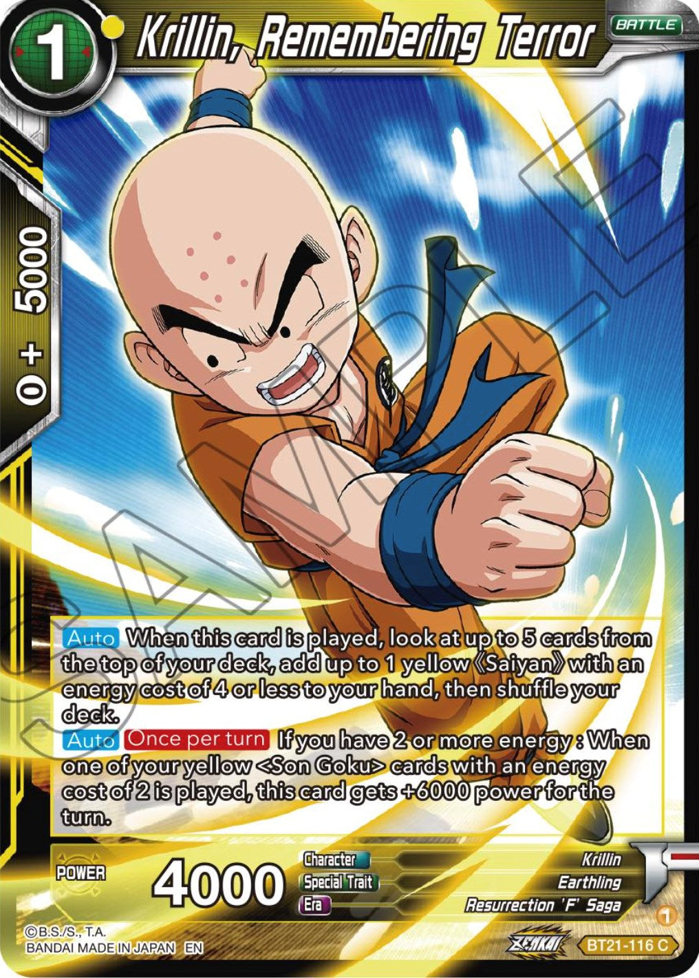 Krillin, Remembering Terror (BT21-116) [Wild Resurgence] | Fandemonia Ltd