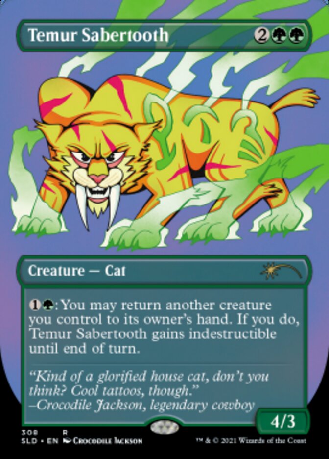 Temur Sabertooth (Borderless) [Secret Lair Drop Series] | Fandemonia Ltd