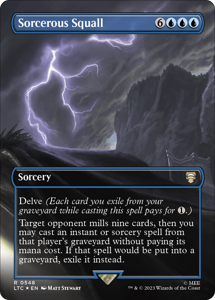 Sorcerous Squall (Borderless) (Surge Foil) [The Lord of the Rings: Tales of Middle-Earth Commander] | Fandemonia Ltd