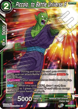 Piccolo, to Battle Universe 6 (BT16-054) [Realm of the Gods] | Fandemonia Ltd
